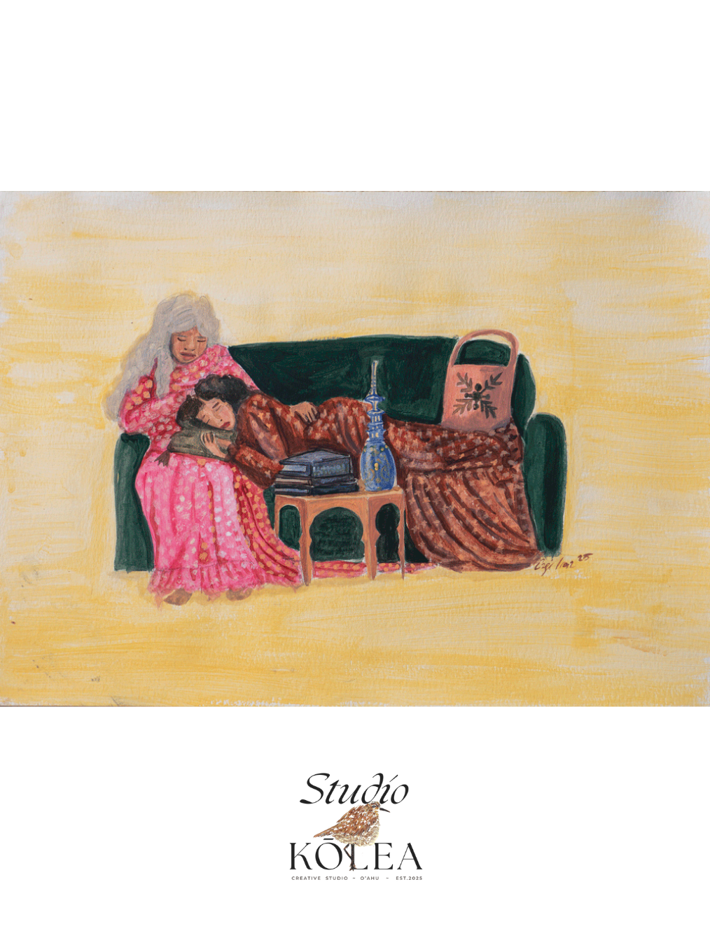 Resting in Muʻumuʻu Art Magnet (6″ × 4″)