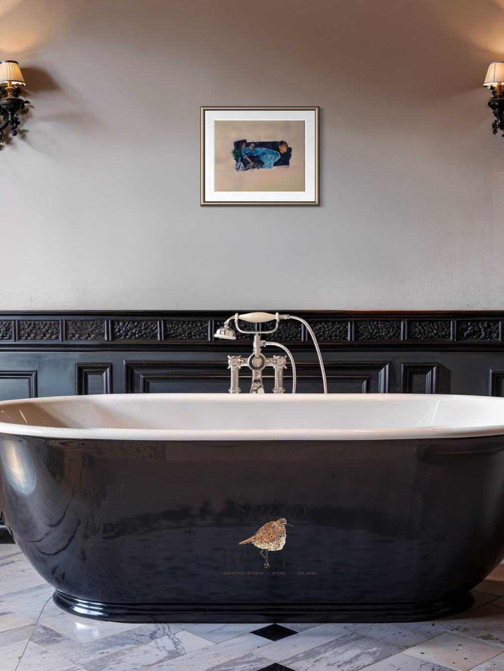 Resting in Mu‘umu‘u — Feeling Blessed (Original Painting)_ Framed