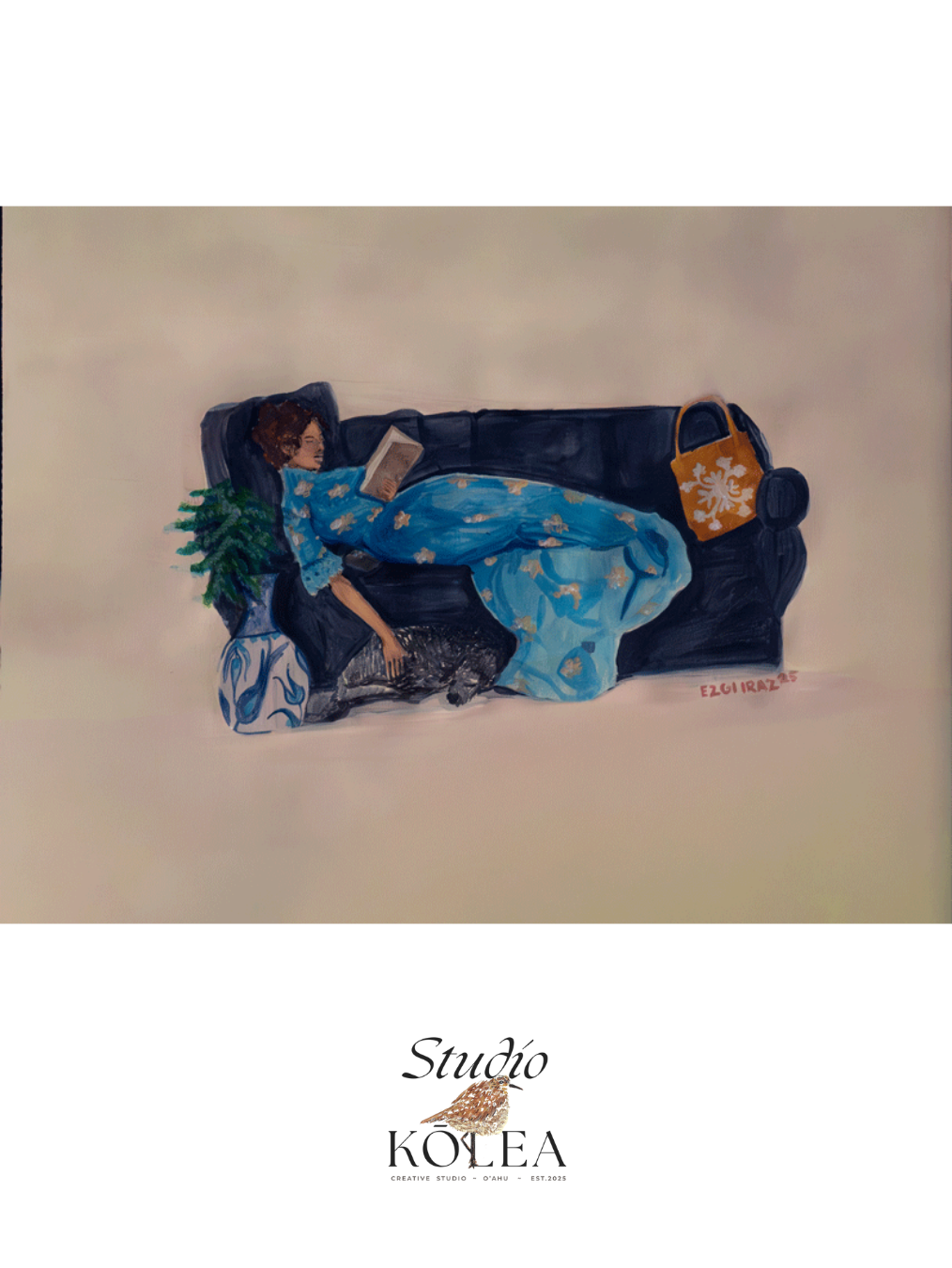 Resting in Muʻumuʻu Art Magnet (6″ × 4″)