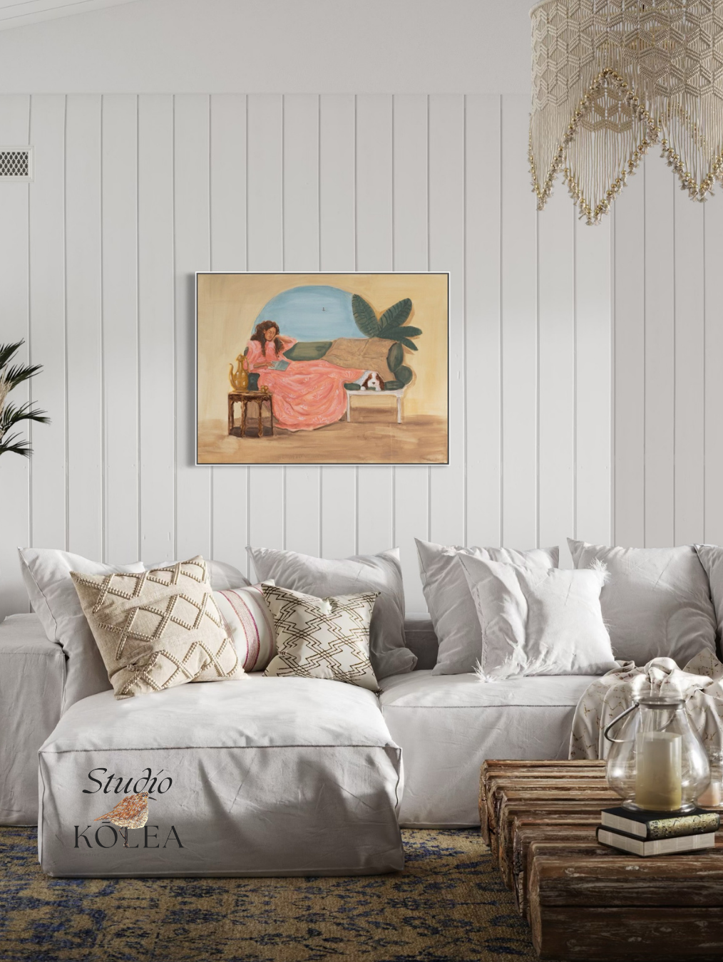 Resting in Mu‘umu‘u — Pink Dreams (Original Painting)