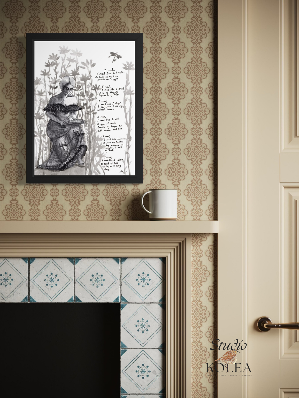 Mu‘umu‘u and a Poem (Original Painting and Poem)