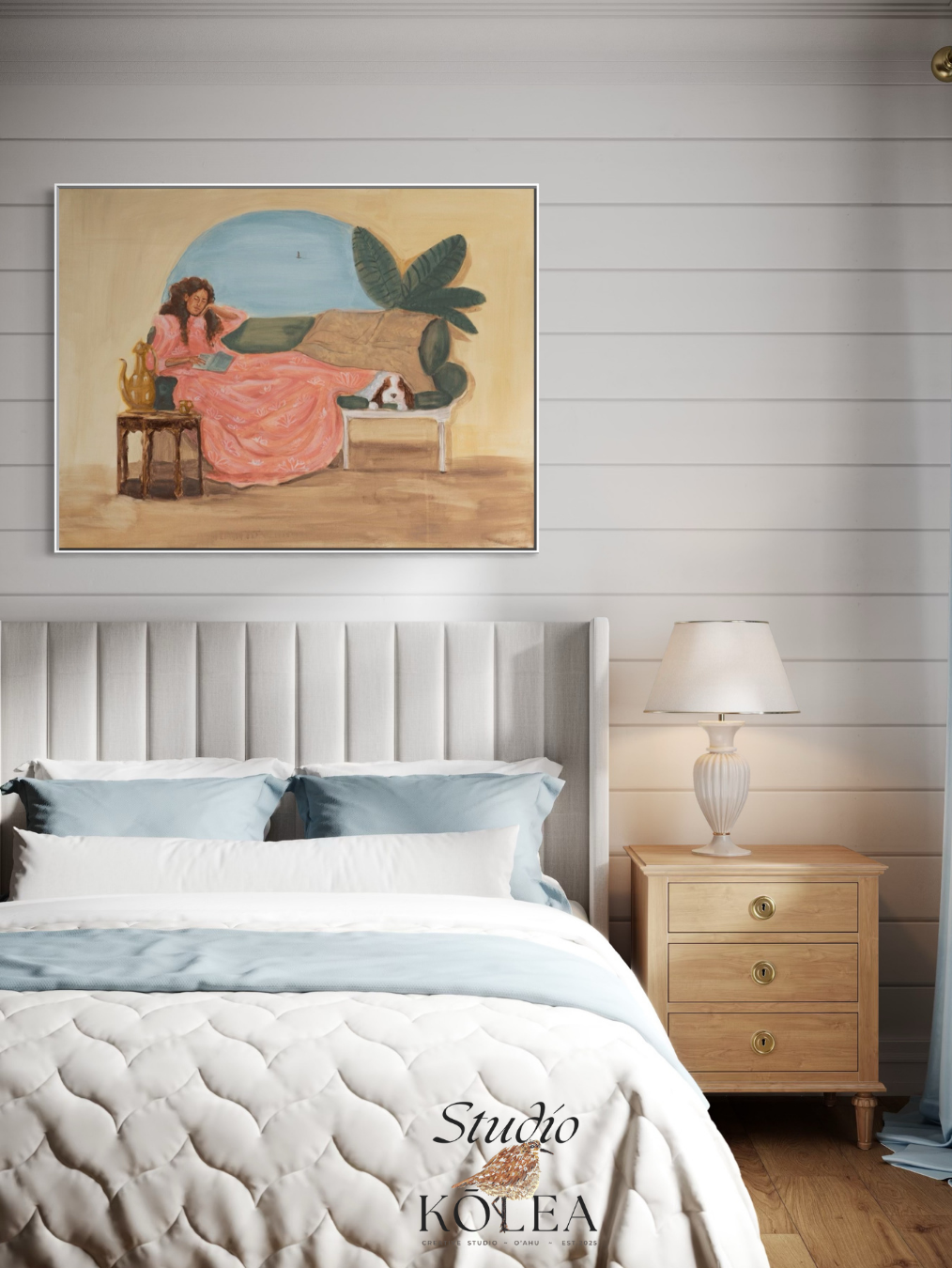 Resting in Mu‘umu‘u — Pink Dreams (Original Painting)