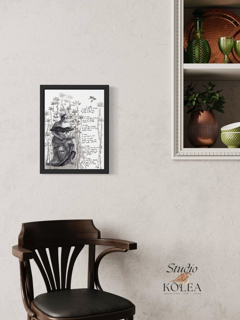 Mu‘umu‘u and a Poem (Original Painting and Poem)