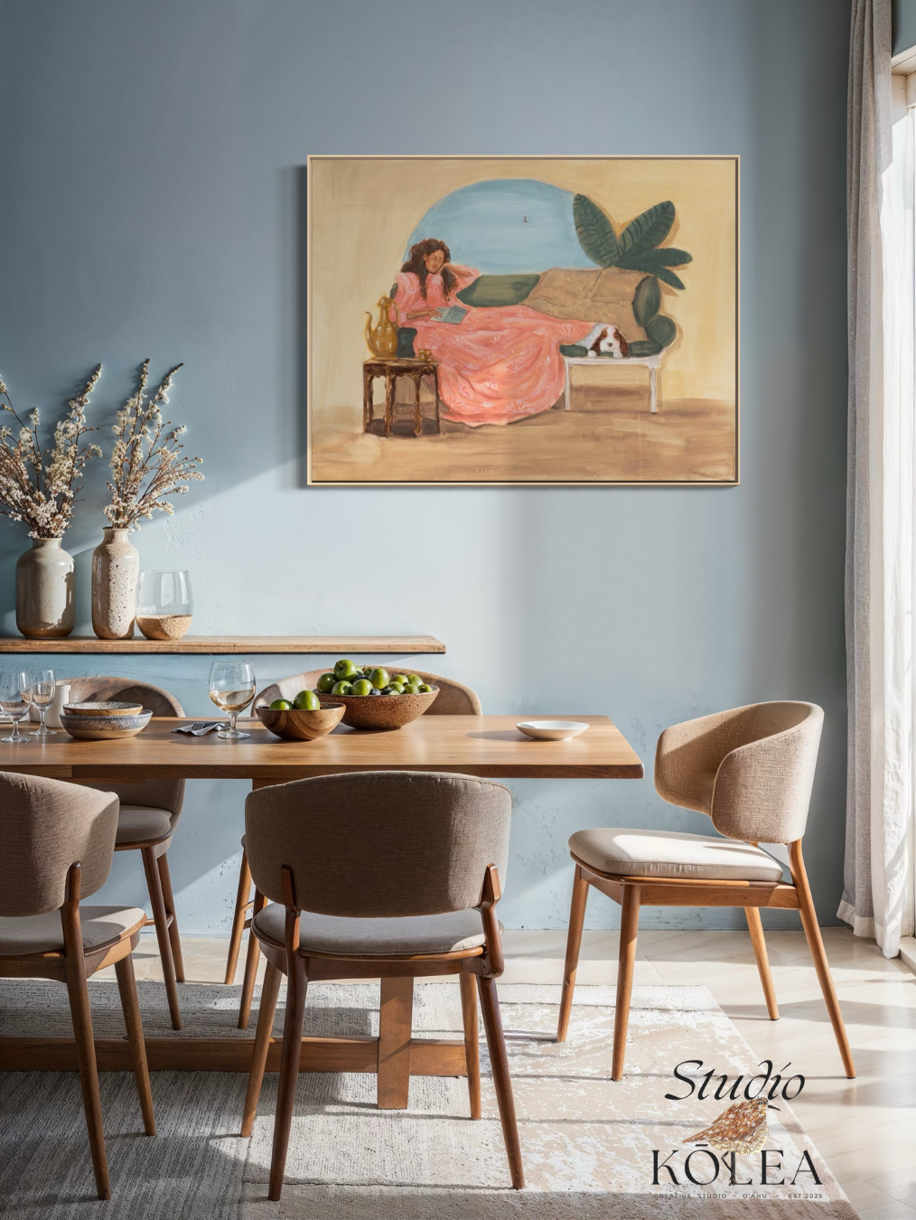 Resting in Mu‘umu‘u — Pink Dreams (Original Painting)