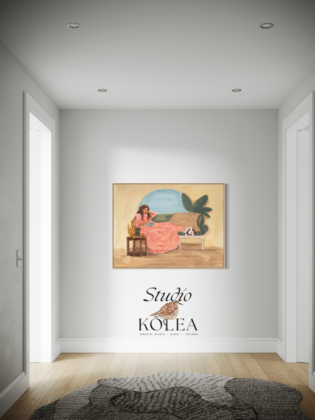 Resting in Mu‘umu‘u — Pink Dreams (Original Painting)