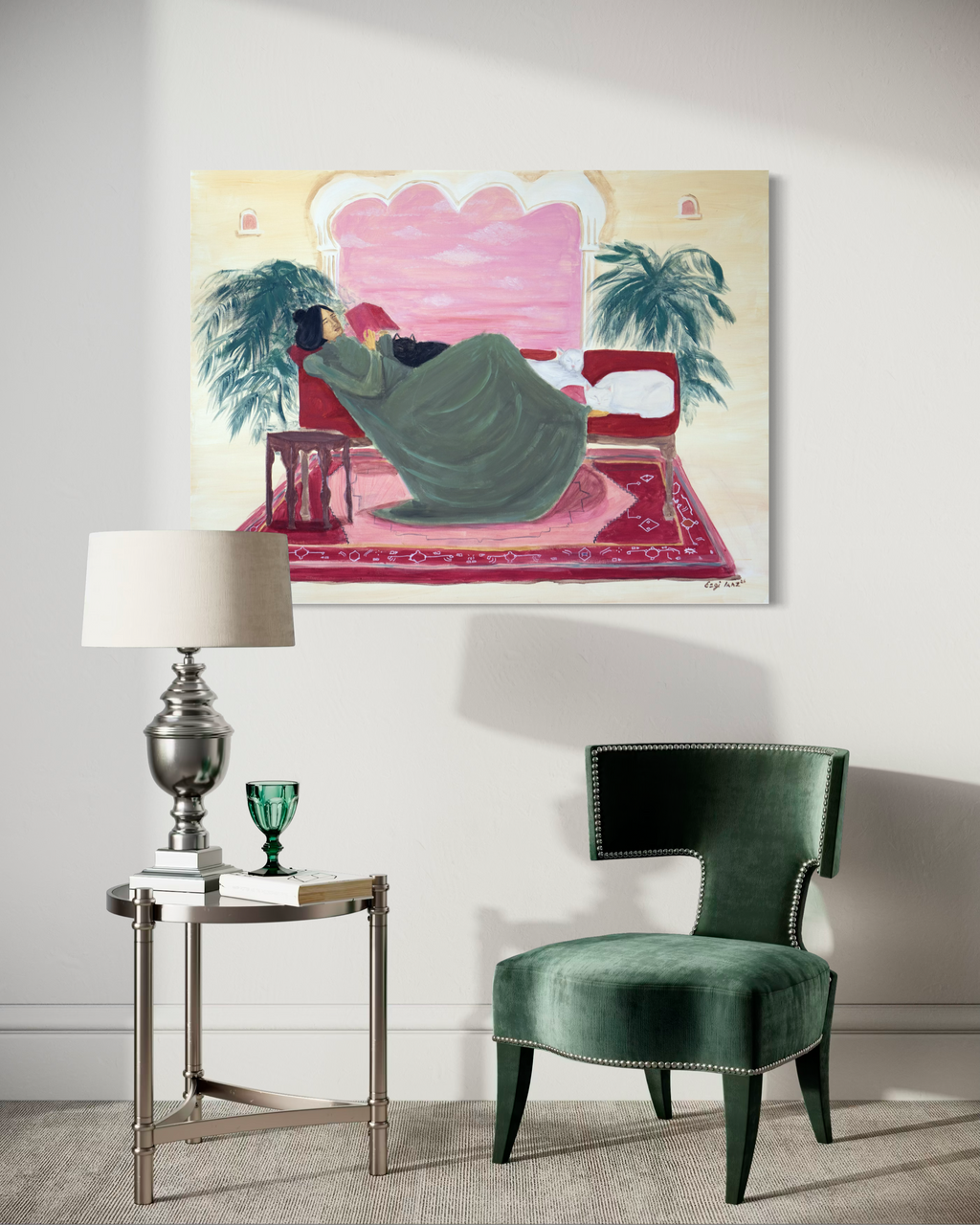Resting in Mu‘umu‘u — Choosing me (Original Painting)