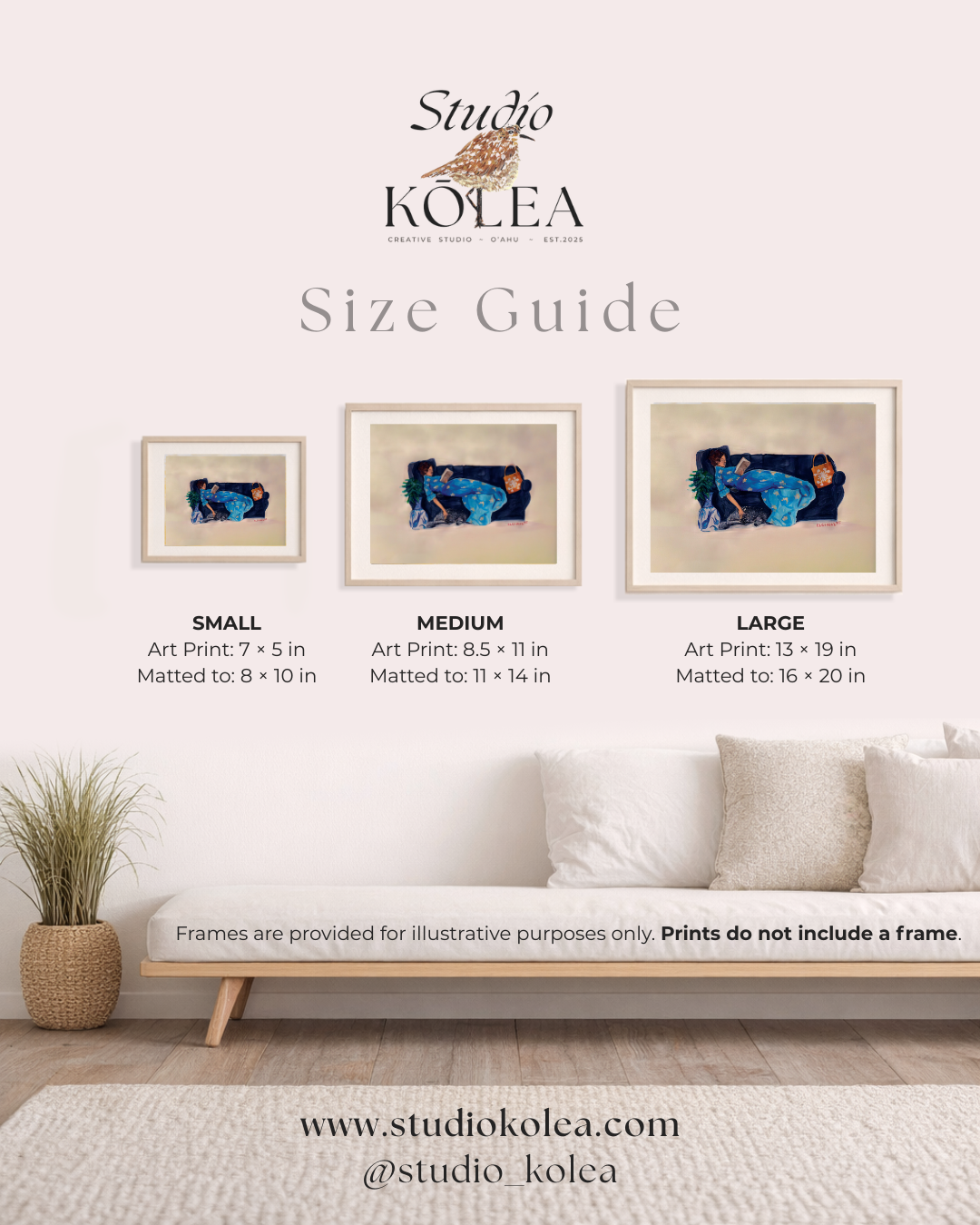 Resting in Mu‘umu‘u — Feeling Blessed (Original Painting)_ Framed