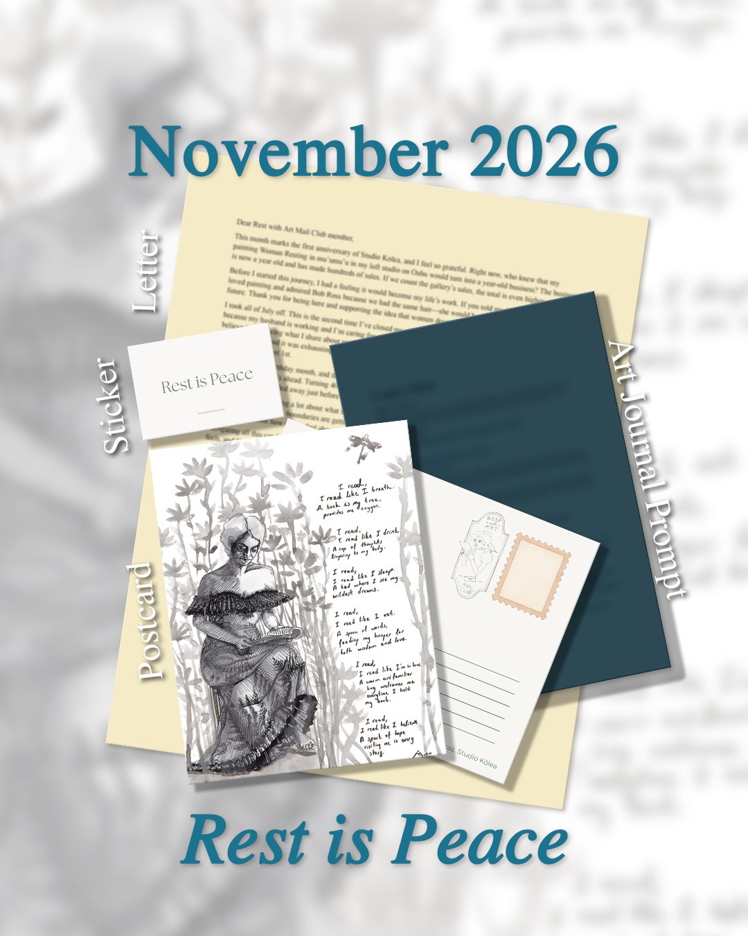 Rest with Art Mail Club Monthly Subscription