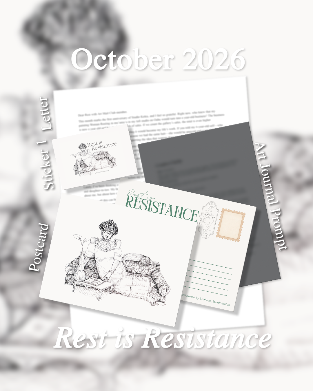 Rest with Art Mail Club October Letter 2026