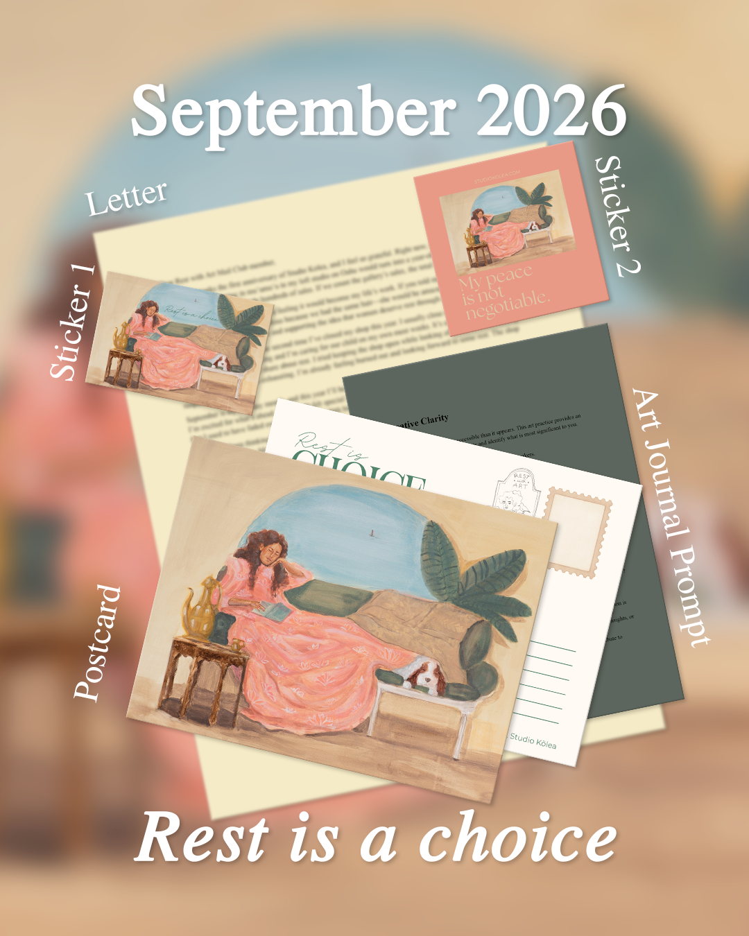 Rest with Art Mail Club Monthly Subscription