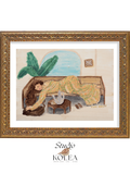 Resting in Mu‘umu‘u — Afternoon Chai (Original Painting)
