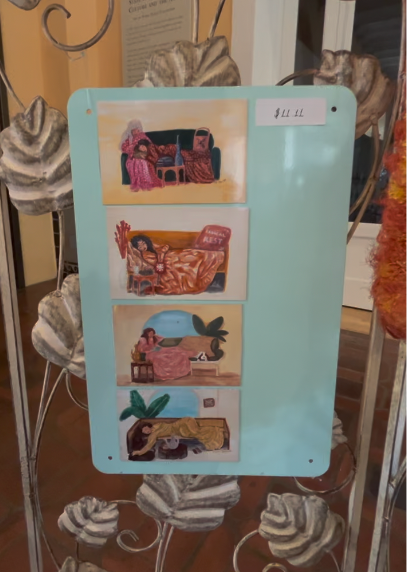 Resting in Muʻumuʻu Art Magnet (6″ × 4″)