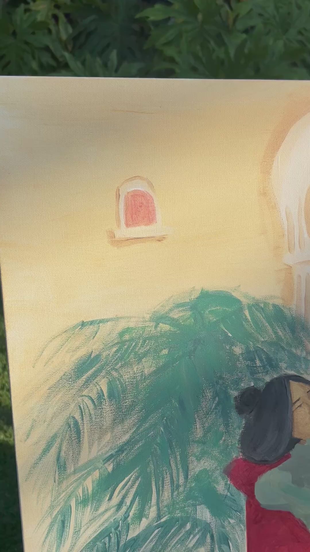 Resting in Mu‘umu‘u — Choosing me (Original Painting)